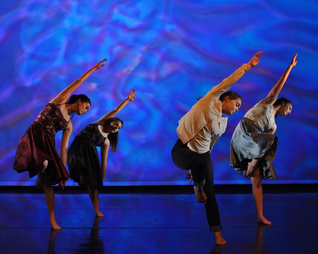Dancers+%28Left+to+right%3A+Anissa+Trevino%2C+Rochelle+Williams-Earle%2C+Tuesday+Boswell%2C+and+Nicole+Ybarra%29+perform+the+piece+Within+Living+Memories.
