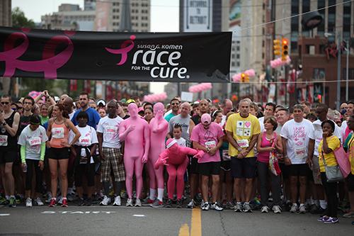 Inspiration for Central campuss breast cancer awareness event came from the Susan G. Komen Foundations Race for the Cure like this one in Detroit, Mich.