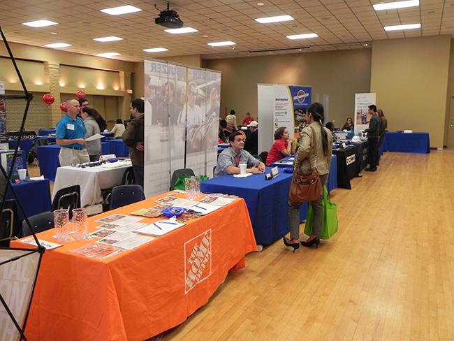 Home Depot was one of the many well known companies seeking future employees at San Jac Central campus.