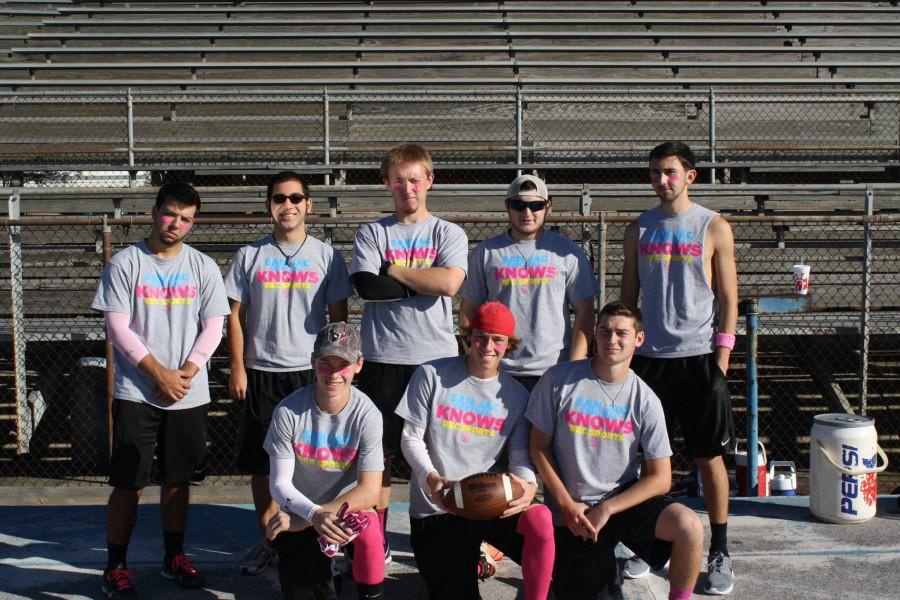 Last years football team poses for a group picture. Front (from left): Ean Christopherson, Evan Christopherson, Alec Williams. Back (from left): Dalton Boyd, Travis Hinkel, Greg Brotzman, Johnathan Martinez, AJ Reyna.