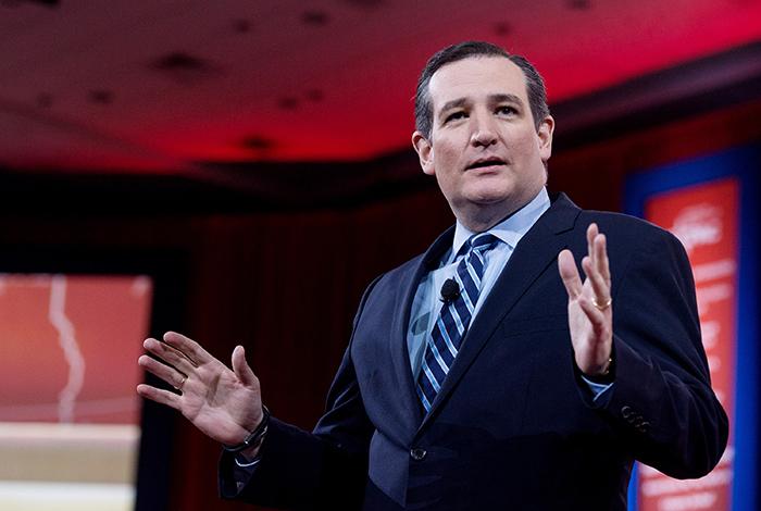 U.S. Sen. Ted Cruz (R-Texas) speaks at the 42nd annual Conservative Political Action Conference (CPAC) on Feb. 26 in National Harbor, Md. He announced his candidacy for president March 23.