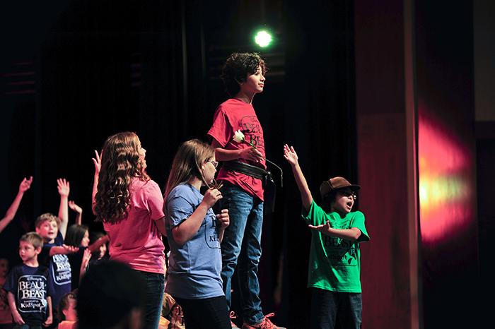 Campers perform ‘Beauty and the Beast, Jr.’ as the 2014 summer theater show.