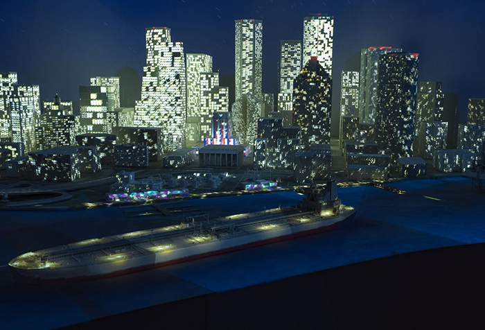 ‘Energy City,’ one of the many new features at Wiess Energy Hall, is a ‘white model’ that uses cutting-edge projection mapping technology to bring the city of Houston to life.