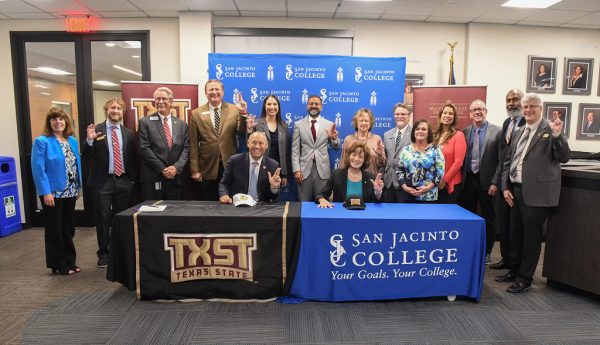 San  Jac, Texas State sign co-enrollment agreement